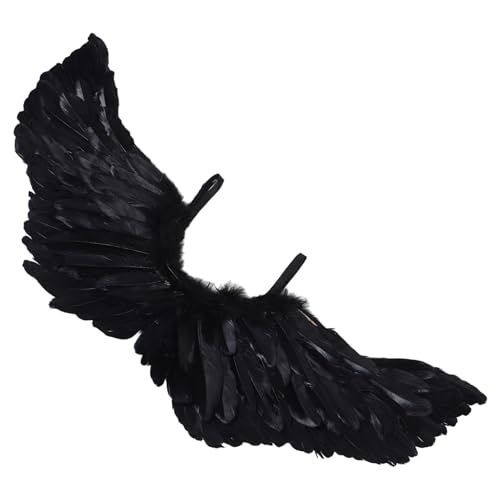 minkissy Die Flügel des Teufel Geburtstagsdekorationsflügel engel kostüm zubehör Partyflügel Engelszubehör Flügel Halloween-Karnevalsparty Gänsefedern Black minkissy Die Flügel des Teufel Geburtstagsdekorationsflügel engel kostüm zubehör Partyflügel Engelszubehör Flügel Halloween-Karnevalsparty Gänsefedern Black von minkissy