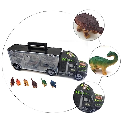 minkissy Dinosaur Transportwagen Spielzeugset mit Bunten Dinosaurierfiguren Lastwagen für Kreative Spiele Bildung und Sammeln Geeignet für Dino Alters minkissy Dinosaur Transportwagen Spielzeugset mit Bunten Dinosaurierfiguren Lastwagen für Kreative Spiele Bildung und Sammeln Geeignet für Dino Alters von minkissy