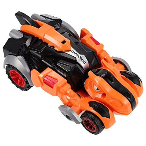 minkissy Dinosaurier Auto Inertia Car Toy mit Verwandlungsmechanismus für Pädagogisches Motorik und Eltern Junge Mädchen Interaktion Orangefarbener Tyrannosaurus von minkissy
