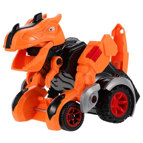 minkissy Dinosaurier Auto Realistisches Orangefarbenes Inertia Car für Ab Jahren Fördert Motorik und Spielvergnügen für Vorschulkinder von minkissy