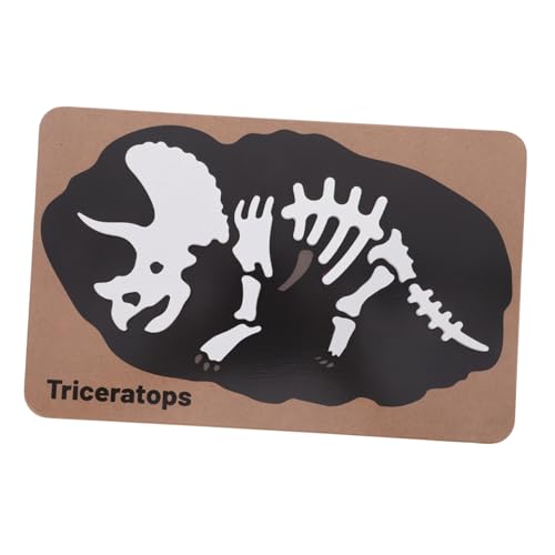 minkissy Dinosaurier Holzpuzzle Fossilien Knochen Puzzle für Jahre Montessori zur Kognitiver Fähigkeiten und Kreativität Triasaurus Design von minkissy