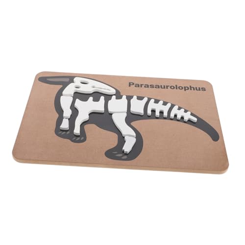 minkissy Dinosaurier Holzpuzzle für Ab Jahr Archäologie Lernspielzeug Abnehmbare Holz-bausteine Sicherer Naturholz-Material Fördert Hand-Auge-koordination und Kreativität von minkissy