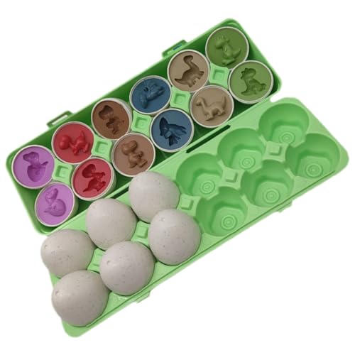 minkissy Dinosaurier Teiliges Farb und Form Erkennungs Eier für Kleinkinder Montessori Lernspielzeug zur Kognitiven Robustes Kunststoff Matching Ei für Jungen und Mädchen Ostergeschenk minkissy Dinosaurier Teiliges Farb und Form Erkennungs Eier für Kleinkinder Montessori Lernspielzeug zur Kognitiven Robustes Kunststoff Matching Ei für Jungen und Mädchen Ostergeschenk von minkissy