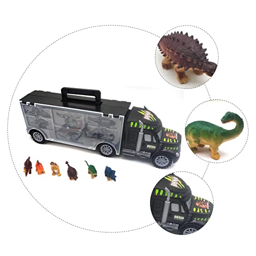 minkissy Dinosaurier Transport LKW Set mit Langlebigen Dinosaurier Figuren Abnehmbarer Anhänger Stabiles Material Geeignet für Fantasievollen und Sammeln minkissy Dinosaurier Transport LKW Set mit Langlebigen Dinosaurier Figuren Abnehmbarer Anhänger Stabiles Material Geeignet für Fantasievollen und Sammeln von minkissy