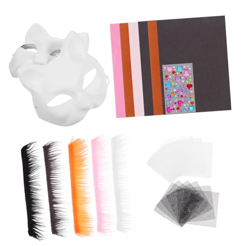 minkissy Diy Katzenmasken Set Unbemalte Masken zum Gestalten für Fasching Karneval Cosplay Dekorativer Zubehörteile Kreatives Bastelset für Erwachsene Bequeme Passform für Unvergessliche minkissy Diy Katzenmasken Set Unbemalte Masken zum Gestalten für Fasching Karneval Cosplay Dekorativer Zubehörteile Kreatives Bastelset für Erwachsene Bequeme Passform für Unvergessliche von minkissy