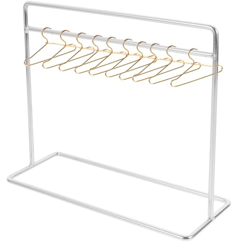 minkissy Doll Clothes Hanger Miniatur Kleiderständer für Puppen Teiliges mit Kleinen Kleiderbügeln Silber für Puppenkleidung Dekoration für Frauenbüros minkissy Doll Clothes Hanger Miniatur Kleiderständer für Puppen Teiliges mit Kleinen Kleiderbügeln Silber für Puppenkleidung Dekoration für Frauenbüros von minkissy