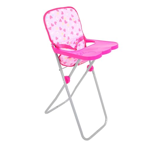 minkissy Doll High Chair Hochstuhl für Puppen Tragbar Bunte Doll Zubehör für Rollenspiele und Kreatives Innen und Außen von minkissy