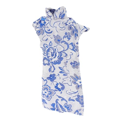 minkissy Dolls Cheongsam Traditionelles Chinesisches Kleid für Mädchen Puppenkostüm Blumenmuster Festliches Outfit für Geburtstag Kreative Verkleidung von minkissy