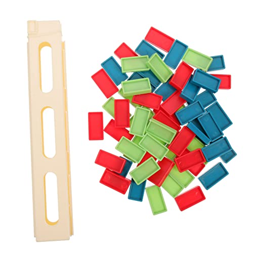 minkissy Domino Set mit Bunten Kunststoff und Clip Kompakte für Kleine Hände Kreatives BAU und Legespielzeug Geeignet für Jungen und Mädchen Ab Jahren Fördert Motorik und Zufällige Farbe von minkissy