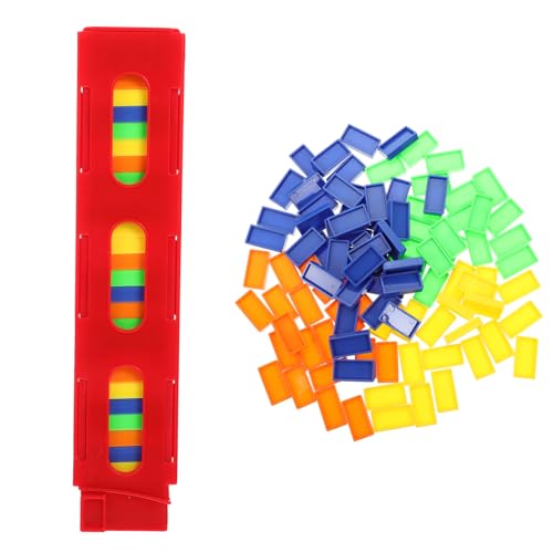 minkissy Domino Train Spielzeugset für Bunten Dominosteinen Pädagogisches Lernspielzeug Kreativität und Frühen Bildung für Gemeinsames Zufällige Farbe Zufällige Farbe von minkissy