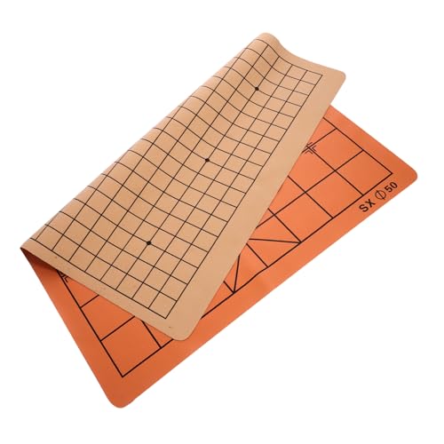 minkissy Doppelseitiges Chinesisches Schachbrett Faltbares Schachspiel Zubehör aus Hochwertigem Kunstleder und Stabiles Design für Schüler und Erwachsene Zufällige Farben Zufällige Farbe von minkissy
