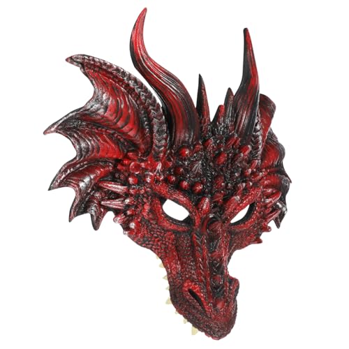 minkissy Drachen Halbmaske für Halloween und Karneval Realistische Horror Maske PU für Cosplay Partys und Maskeraden Geeignet für Erwachsene minkissy Drachen Halbmaske für Halloween und Karneval Realistische Horror Maske PU für Cosplay Partys und Maskeraden Geeignet für Erwachsene von minkissy