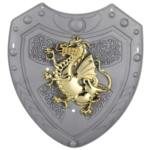 minkissy Drachenschildspielzeug Blau Cosplay-Schild-Stütze Spielzeugschild Party so tun, als würde Man Schild Schilde für Schildkinder Ritterschild Abs Silver minkissy Drachenschildspielzeug Blau Cosplay-Schild-Stütze Spielzeugschild Party so tun, als würde Man Schild Schilde für Schildkinder Ritterschild Abs Silver von minkissy