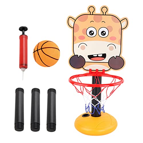 minkissy Einstellbarer Cartoon Basketballkorb für Indoor und Outdoor Leicht und Tragbar Fördert die Eltern Junge Mädchen Interaktion für Garten und Kindergarten von minkissy