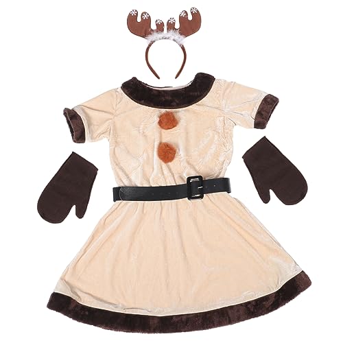 minkissy Elch Kostüm Damen Cosplay Leicht und für Weihnachten Halloween Party Bühnenauftritt Tierkostüm Erwachsene von minkissy