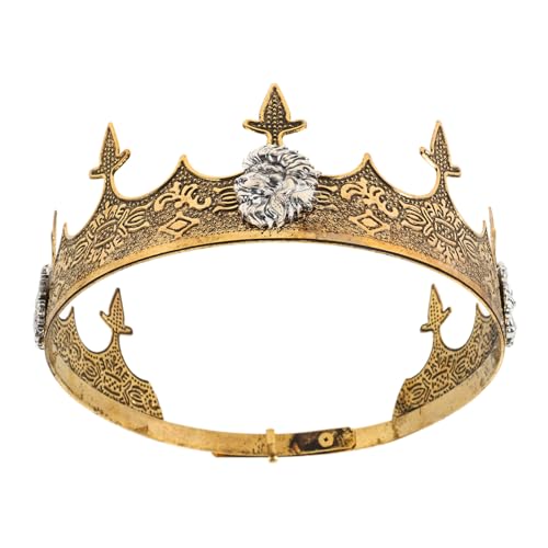 minkissy Elegante Prinzenkrone aus Legierungsmetall Leicht und Komfortabel Detailreich Verarbeitet Vielseitig für Kostümpartys Bühnenauftritte Hochzeiten Mittelalterliches Königskostüm für minkissy Elegante Prinzenkrone aus Legierungsmetall Leicht und Komfortabel Detailreich Verarbeitet Vielseitig für Kostümpartys Bühnenauftritte Hochzeiten Mittelalterliches Königskostüm für von minkissy