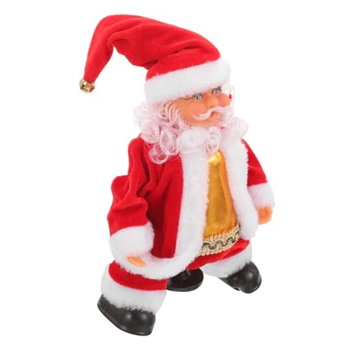minkissy Elektrische Batteriebetriebene Rotierende Weihnachtsmann Figur mit Musik Dekorative Weihnachtspuppe für Tisch Festliche Stimmung Platzsparend rutschfeste Basis für Party minkissy Elektrische Batteriebetriebene Rotierende Weihnachtsmann Figur mit Musik Dekorative Weihnachtspuppe für Tisch Festliche Stimmung Platzsparend rutschfeste Basis für Party von minkissy