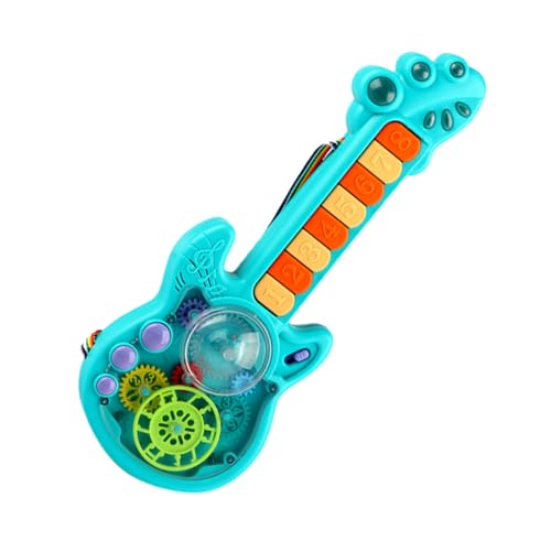 minkissy Elektrische Gitarren für Kleinkinder Buntes Lerninstrument mit Sound und Lichteffekten Pädagogisches Musikspielzeug für Ab Jahren Geschenkidee für Mädchen und Zufällige Farbe von minkissy