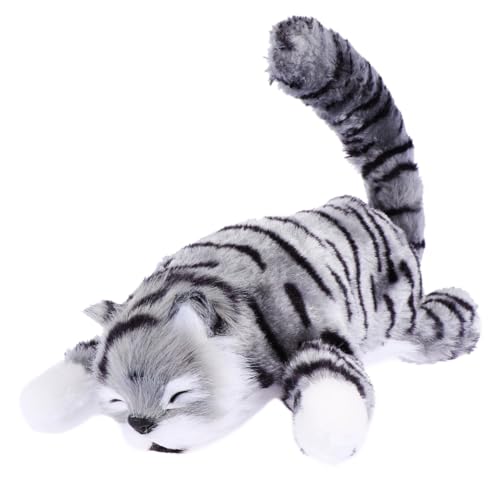 minkissy Elektrische Plüsch Katze Figur Kuscheliges Rollendes Katzenstofftier ohne Batterie Weiches Katzenpuppen für Katzenliebhaber von minkissy