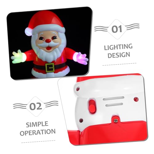 minkissy Elektrischer Tanzender Weihnachtsmann aus Robustem Kunststoff Festliche Weihnachtsdekoration für Büro und Party Lustiges ohne Batterien für Weihnachtsfeiern von minkissy
