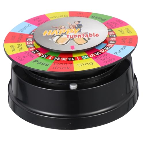 minkissy Elektrischer Trinkspiel Drehteller Ktv Partyspiel Roulette Englisches Trinkspiel Zubehör Leichtes Tragbares Partyzubehör für Bar Zuhause Spielpartys ohne Batterien von minkissy