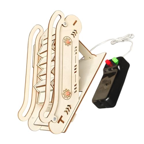 minkissy Elektrisches DIY Aufzugsmodell Bausatz mit Förderbandsystem Stem Lernspielzeug für Holz Puzzle Experimentierset zur Kreativität und Technikverständnis von minkissy