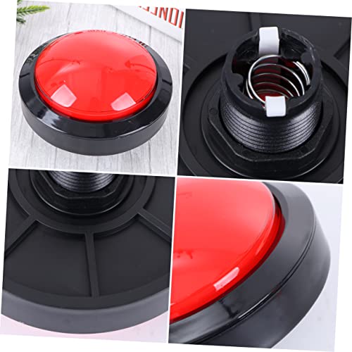 minkissy Elektronischer Quizbuzzer mit Großen Roten Tasten LED Licht und Sound Kabelloser Spielantwortgeber für Spielabende und Wettbewerbe Batteriefrei Schnelle Reaktion von minkissy