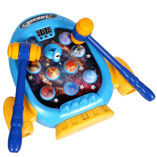minkissy Elektronisches Whack Spiel mit Hämmern Interaktives Weltraum Design Pädagogisches Kleinkindspielzeug Rhythmus Koordination und Reaktionszeit von minkissy