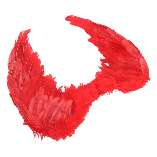 minkissy Engelsflügel Rot Leichte Langlebige Flügel Requisite für Mädchen Kostüm Party Dekoration Vielseitige für Weihnachts und Bühnenauftritte von minkissy