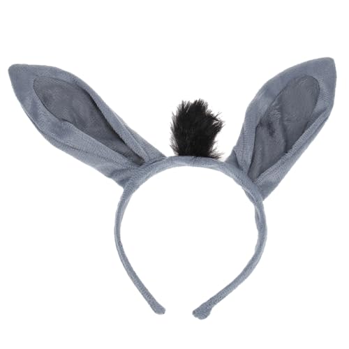 minkissy Eselsohren-Stirnband Halloween-Tier-Stirnband Für Frauen Lustiges Eselhaar Für Cosplay-Party-Haar-Accessoires von minkissy