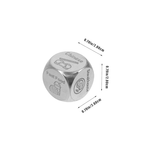 minkissy Essensentscheidungswürfel Metall Robust Langlebig Wiederverwendbar Spaß Tischspiel Würfel für Dinner und Alltag minkissy Essensentscheidungswürfel Metall Robust Langlebig Wiederverwendbar Spaß Tischspiel Würfel für Dinner und Alltag von minkissy