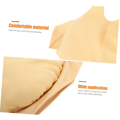 minkissy Fake Bauch falscher Hintern Kostümzubehör Herrenkostüm Kostümsachen gefälschte Bauchstütze Gepolsterter Hintern fetter Anzug Partykostüm Santa Cosplay Ankleiden Polyester Khaki von minkissy