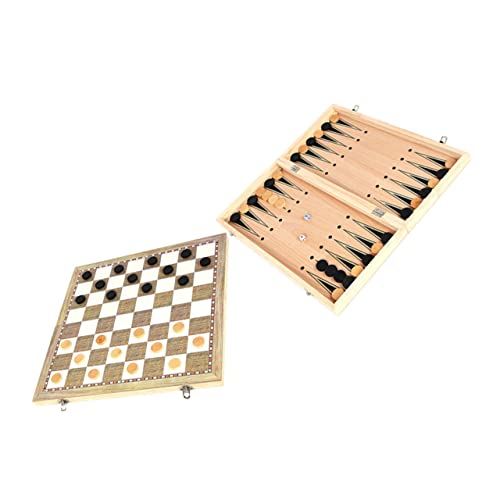 minkissy Faltbares Schachspiel Multifunktionales Westliches Schach und Spielbrett Geschenkidee Robust und Tragbar von minkissy