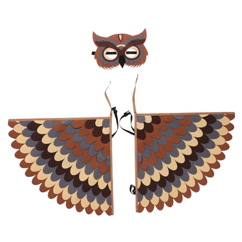 minkissy Federn Eulen Kostüm Leicht Tierkostüm mit Flügeln für Jungen Mädchen Halloween Fasching Rollenspiel Partyspaß minkissy Federn Eulen Kostüm Leicht Tierkostüm mit Flügeln für Jungen Mädchen Halloween Fasching Rollenspiel Partyspaß von minkissy