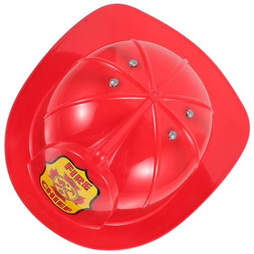 minkissy Feuerwehrmann Helm für Realistischer Feuerwehrhut aus Kunststoff für Cosplay Partys und Rollenspiele für Jungen und Mädchen Einheitsgröße von minkissy