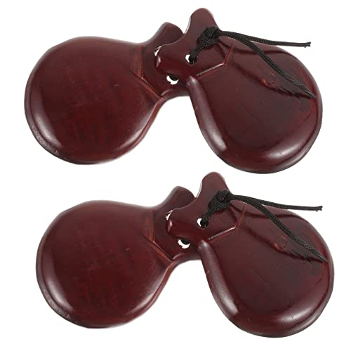 minkissy Finger Kastagnetten aus Robustem Holz Kleines Musikspielzeug für Rhythmische Orff Instrumente zur Musikalischen Früherziehung Sensorischen Entwicklung bei Mädchen und Jungen von minkissy