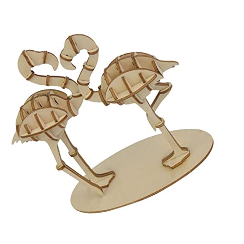 minkissy Flamingo Holzpuzzle Kreatives für Handgefertigtes DIY Puzzle Hand Augen Koordination und Intelligenz für Geburtstagsgeschenke von minkissy