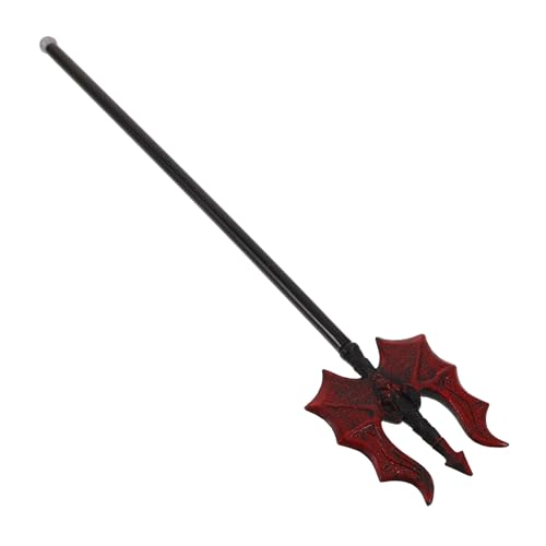 minkissy Flammen-dreizack- Rote Heugabel Halloween-geisterdekorationen Im Innenbereich Personal Halloween-körperteile Requisiten Blutige Halloween-Dekorationen Zauberstab Plastik von minkissy
