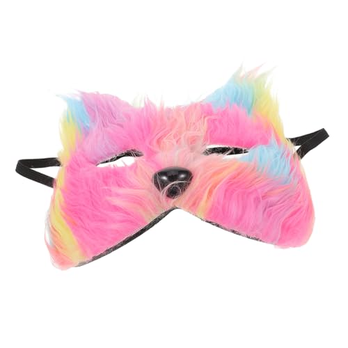 minkissy Flauschige Fuchsmasken Halbgesichts-kostümmaske für Halloween Karneval und Fasching Damen und Herren Tier-maskerade Zubehör für Party und Verkleidung von minkissy