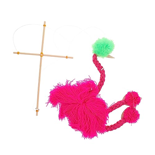 minkissy Fluffige Marionette Pull String Plüschtier Strauß Kinderpuppenspielzeug Kreatives Theaterkostüm Buntes Handspielzeug für Erwachsene von minkissy