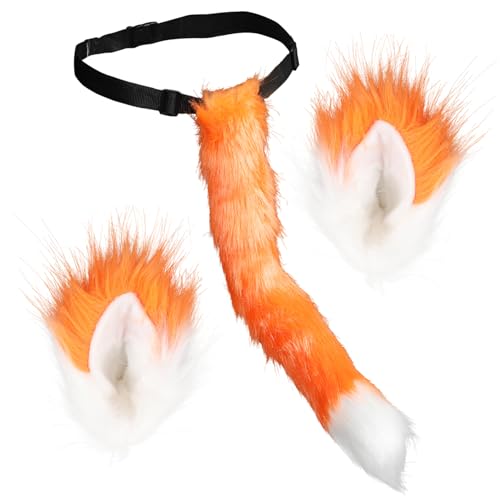 minkissy Fuchs Kostüm Set Verstellbare Katzenohren und Zubehör für Cosplay Halloween und Bühnenaufführungen Langlebig und Wiederverwendbar Tierisch Verspieltes Design minkissy Fuchs Kostüm Set Verstellbare Katzenohren und Zubehör für Cosplay Halloween und Bühnenaufführungen Langlebig und Wiederverwendbar Tierisch Verspieltes Design von minkissy