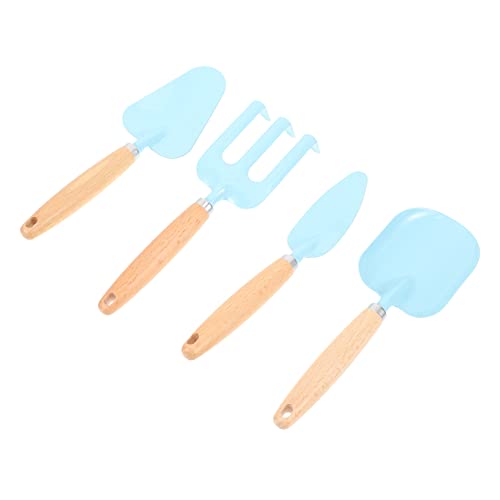 minkissy Gartengeräte Set Teilig mit Holzgriff Leichte Kinderschaufeln und Rechen Bunte Gartenwerkzeuge für Mädchen und Jungen für Outdoor Pflanzen und Sandspielzeug von minkissy