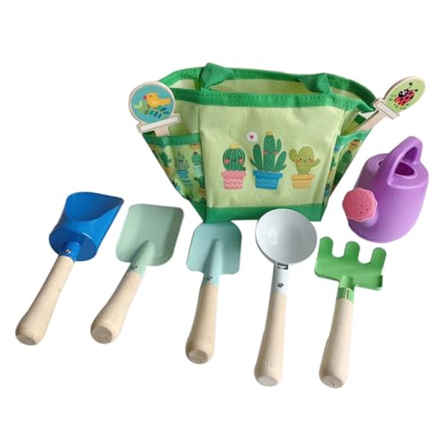 minkissy Gartenspielzeug Teiliges Set Leichtes Kreatives Gartenwerkzeug mit Gießkanne Spielerisch Pflanzen Lernen Fördert Eltern Junge Mädchen Buntes Outdoor Lernspielzeug für Mädchen und von minkissy