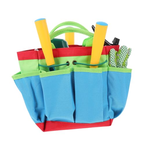 minkissy Gartenspielzeug mit Schaufel Rechen Gießkanne Tragetasche Robustes Gartenwerkzeug für Jungen und Mädchen Handliche für Outdoor Gartenarbeit und Sandspiel von minkissy