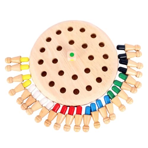 minkissy Gedächtnisspiel Holz Memory Chess Spiel Lernspielzeug für Großes Multifunktionales Brettspiel und Konzentration Pädagogisches Gesellschaftsspiel für Junge Mädchen und Kleinkinder von minkissy