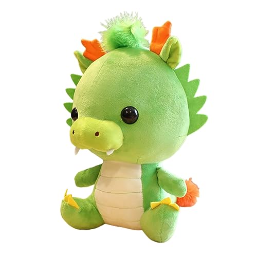 minkissy Gefüllte Plüschdrachenpuppe Chinesisches Neujahrsmaskottchen Kuscheliges Deko für Frühlingsfest aus Gefertigt Perfektes für Familie von minkissy