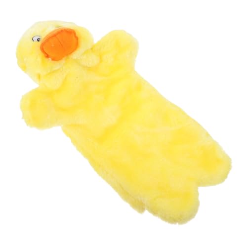 minkissy Gelbe Plüsch Ente Handpuppe Kuschelig Waschbar Storytelling für Interaktive Tier handpuppe aus Sicherem Material für Rollenspiele und Präsentationen von minkissy