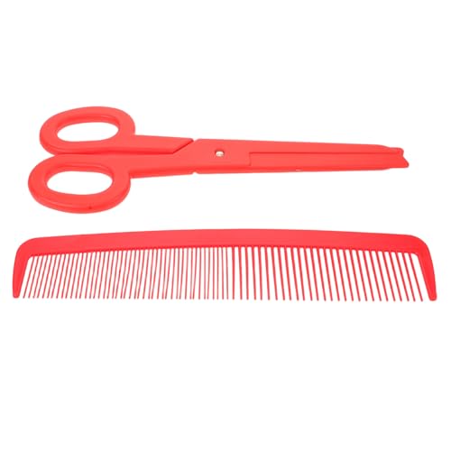minkissy Giant Comb und Oversized Clown Schere Prop Leichtes Langlebiges Bühnenzubehör für Halloween Karneval Theater und Kreative Kostümrollen von minkissy