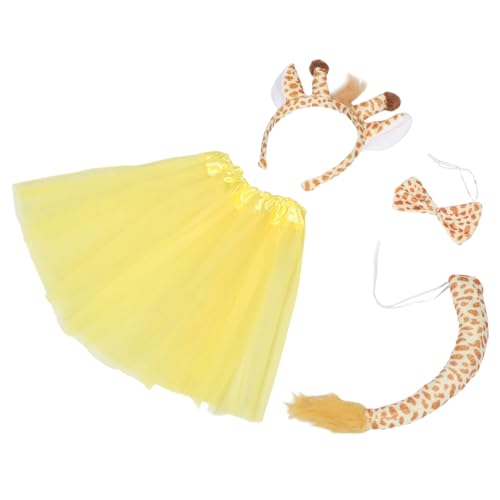 minkissy Giraffen Kostüm mit Tüllrock Geweih Haarreif und Schnelles Anziehen für Halloween Tier Accessoires für Cosplay Fasching und Mottopartys minkissy Giraffen Kostüm mit Tüllrock Geweih Haarreif und Schnelles Anziehen für Halloween Tier Accessoires für Cosplay Fasching und Mottopartys von minkissy