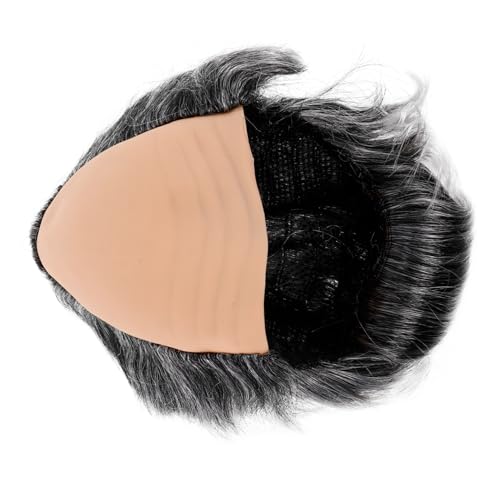 minkissy Glatze-Cap-Kostüm Herren perücke perücke Halloween perücke Alter Mann Kostüm für Erwachsene Halloween-Perücken für Männer Weißkopfseeadler Kostüm chemische Faser Grey von minkissy